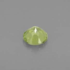 Peridoto verde natural de 0,92 ct, corte redondo, VS