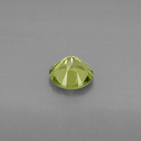 Peridoto verde natural de 0,84 ct, corte redondo, VS