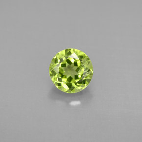 Peridoto verde natural de 1,12 ct, corte redondo, VS