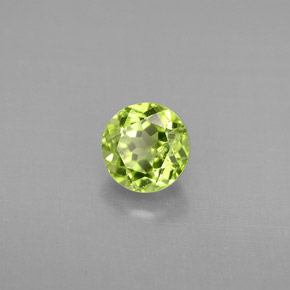 Peridoto verde natural de 1,12 ct, corte redondo, VS