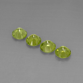 Gemas de peridoto verde natural de  ct, corte redondo, VVS-VS
