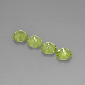 Gemas de peridoto verde natural de  ct, corte redondo, VVS-VS