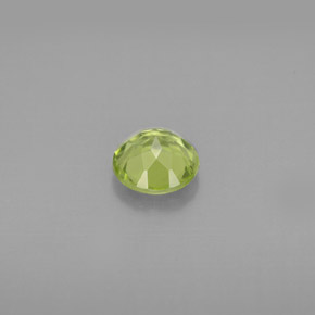 Peridoto verde natural de 0,85 ct, corte redondo, VS