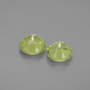 Gemas de peridoto verde natural de  ct, corte redondo, VVS-VS