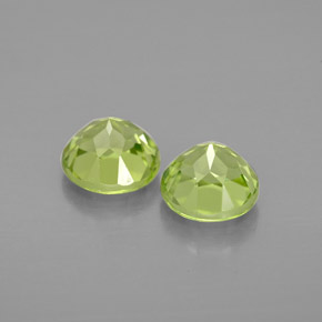Gemas de peridoto verde natural de  ct, corte redondo, VVS-VS