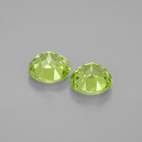 Gemas de peridoto verde natural de  ct, corte redondo, VVS-VS
