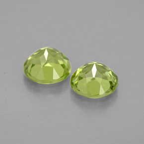 Gemas de peridoto verde natural de  ct, corte redondo, VVS-VS