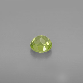 Peridoto verde natural de 0,84 ct, corte redondo, VS