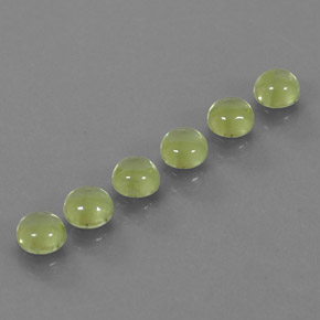 Gemas de peridoto verde natural de  ct, corte redondo, transparente