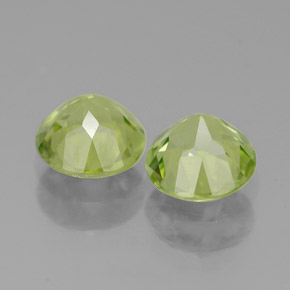 Gemas de peridoto verde natural de  ct, corte redondo, VVS-VS