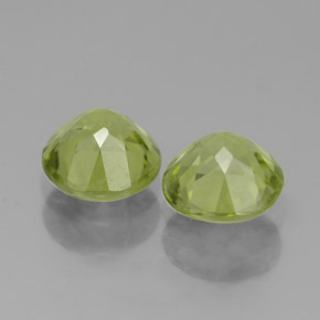 Gemas de peridoto verde natural de  ct, corte redondo, VVS-VS