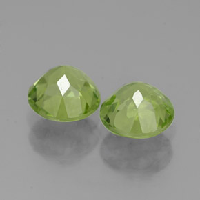 Gemas de peridoto verde natural de  ct, corte redondo, VVS