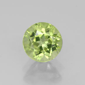 Peridoto verde natural de 0,91 ct, corte redondo, VS-SI