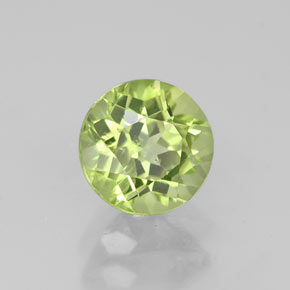 Peridoto verde natural de 0,91 ct, corte redondo, VS-SI