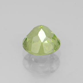 Peridoto verde natural de 0,91 ct, corte redondo, VS-SI