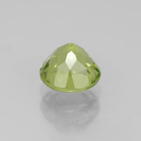 Peridoto verde natural de 0,82 ct, corte redondo, VS