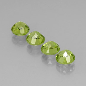 Gemas de peridoto verde natural de  ct, corte redondo, VVS-VS