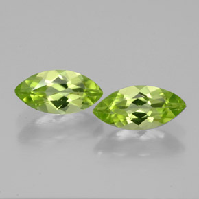 Gemas de peridoto verde natural de  ct, marquesa, VVS-VS
