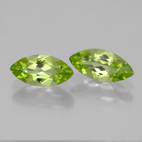Gemas de peridoto verde natural de  ct, marquesa, VVS-VS