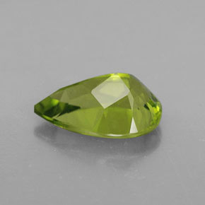 Peridoto verde natural de 3,44 ct, en forma de pera, VVS