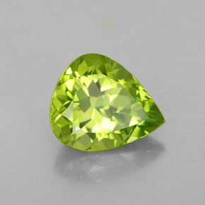 Peridoto verde natural de 3,16 ct, en forma de pera, VVS