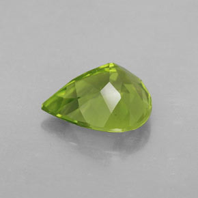 Peridoto verde natural de 3,16 ct, en forma de pera, VVS