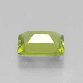 Peridoto verde natural de 1,91 ct, corte esmeralda, VVS-VS