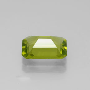 Peridoto verde natural de 1,75 ct, corte esmeralda, VVS-VS