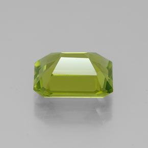 Peridoto verde natural de 2,09 ct, corte esmeralda, VS