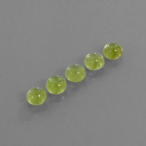 Gemas de peridoto verde natural de  ct, corte redondo, transparente