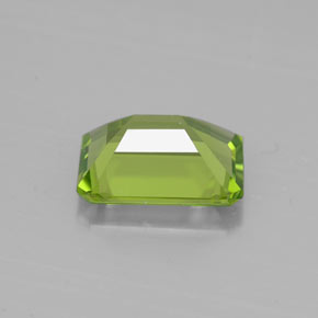 Peridoto verde natural de 2,17 ct, corte esmeralda, VVS