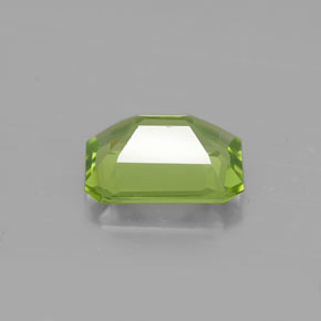Peridoto verde natural de 1,89 ct, corte esmeralda, VVS
