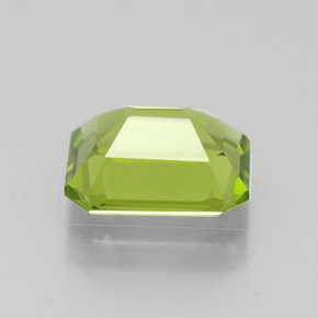 Peridoto verde natural de 2,09 ct, corte esmeralda, VVS