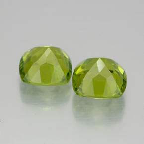 Gemas de peridoto verde natural de  ct, corte cojín, VVS-VS