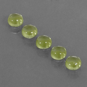 Gemas de peridoto verde natural de  ct, corte redondo, transparente
