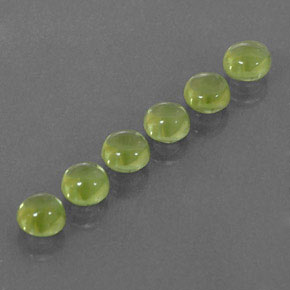 Gemas de peridoto verde natural de  ct, corte redondo, transparente