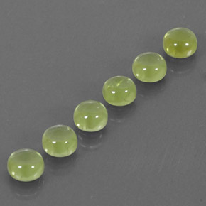 Gemas de peridoto verde natural de  ct, corte redondo, transparente