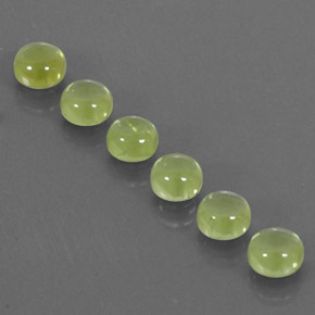 Gemas de peridoto verde natural de  ct, corte redondo, transparente