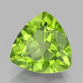 Peridoto verde natural de 2,45 ct, trillón, VS