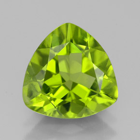 Peridoto verde natural de 3,07 ct, trillón, VS-SI