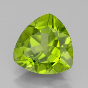 Peridoto verde natural de 3,07 ct, trillón, VS-SI