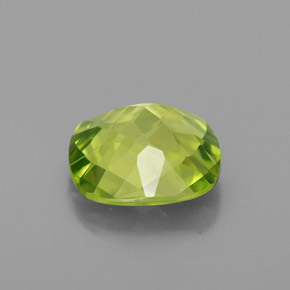 Peridoto verde natural de 1,90 ct, corte cojín, VVS-VS