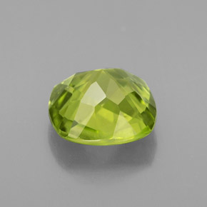 Peridoto verde natural de 2,21 ct, corte cojín, VS-SI