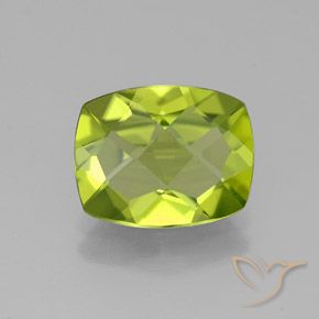 2.58ct Natural Verde amarillento Peridoto, Forma Cojín, VS
