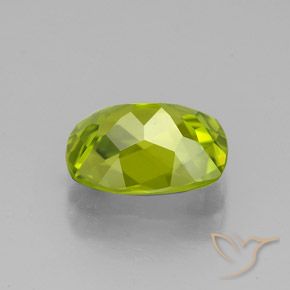 Peridoto Verde amarillento natural de 2.50 ct, Forma Cojín, VS