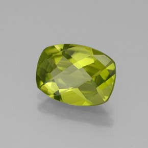 Peridoto verde natural de 1,87 ct, corte cojín, VS