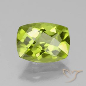 2.29ct Natural Verde amarillento Peridoto, Forma Cojín, VS