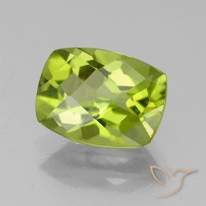 Peridoto Verde amarillento natural de 2.29 ct, Forma Cojín, VS