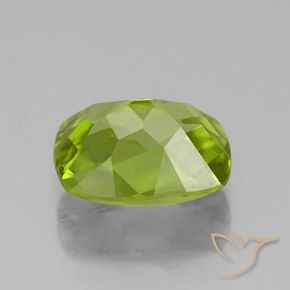 Peridoto Verde amarillento natural de 2.29 ct, Forma Cojín, VS