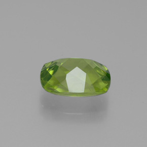 Peridoto verde natural de 2,48 ct, corte cojín, VS